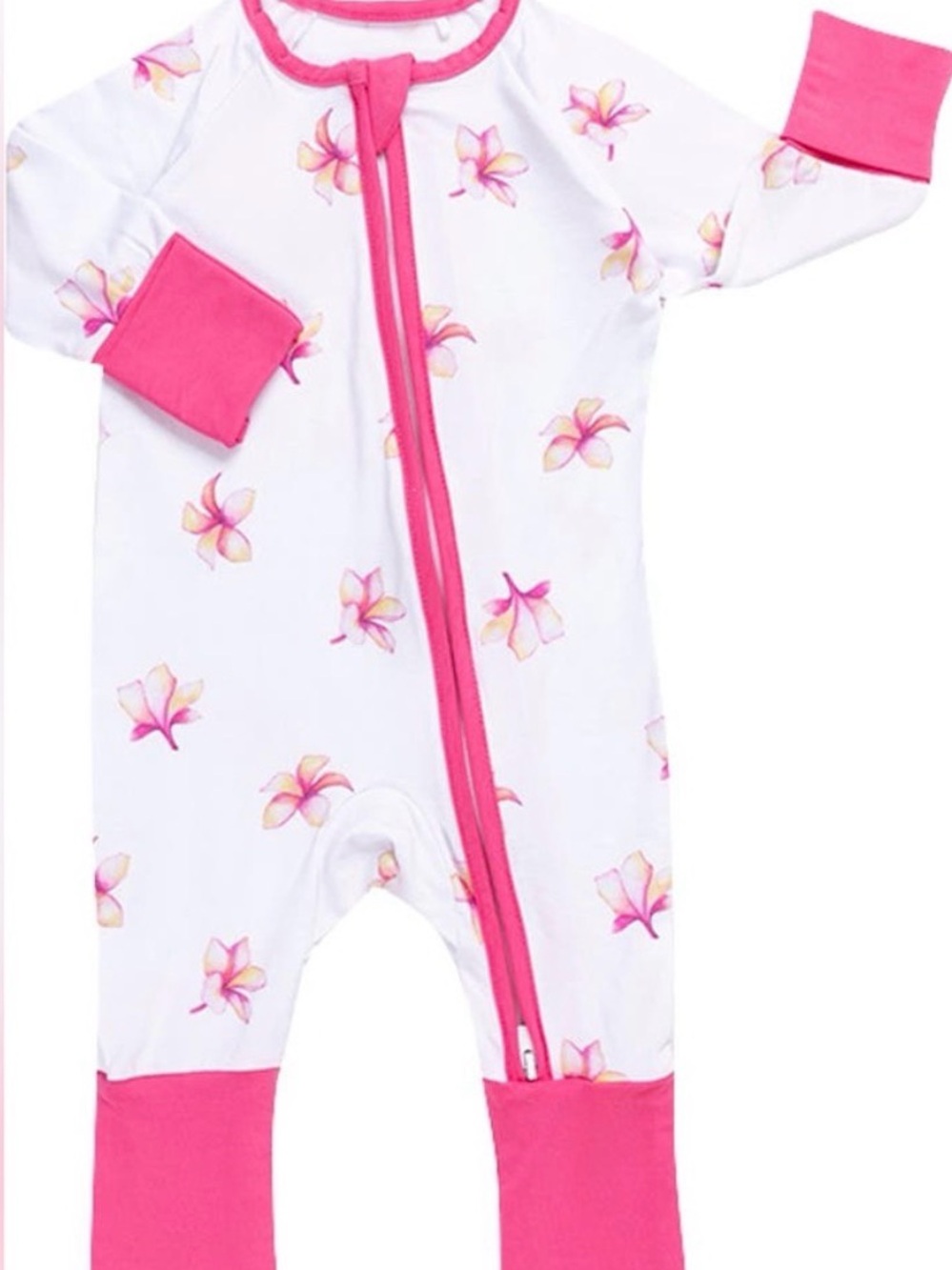 Coco Moon Pink Plumeria One-Piece Romper 3-6 mo
